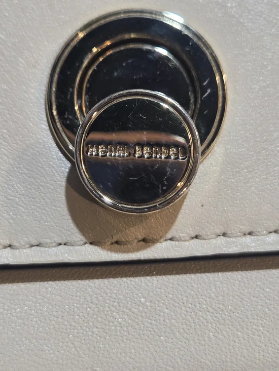 henri bendel Cream Leather Turn-Lock Clutch/shoulderbag - Picture 3 of 9